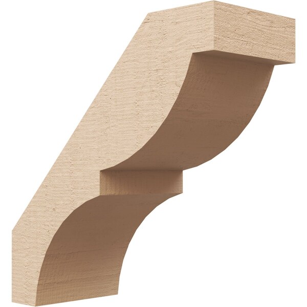 Ekena Millwork 5-inch W x 12-inch D x 12-inch H Valencia Rough Cedar Woodgrain TimberThane Knee Brace, Primed BRCUR05X12X12VALRCPR - main